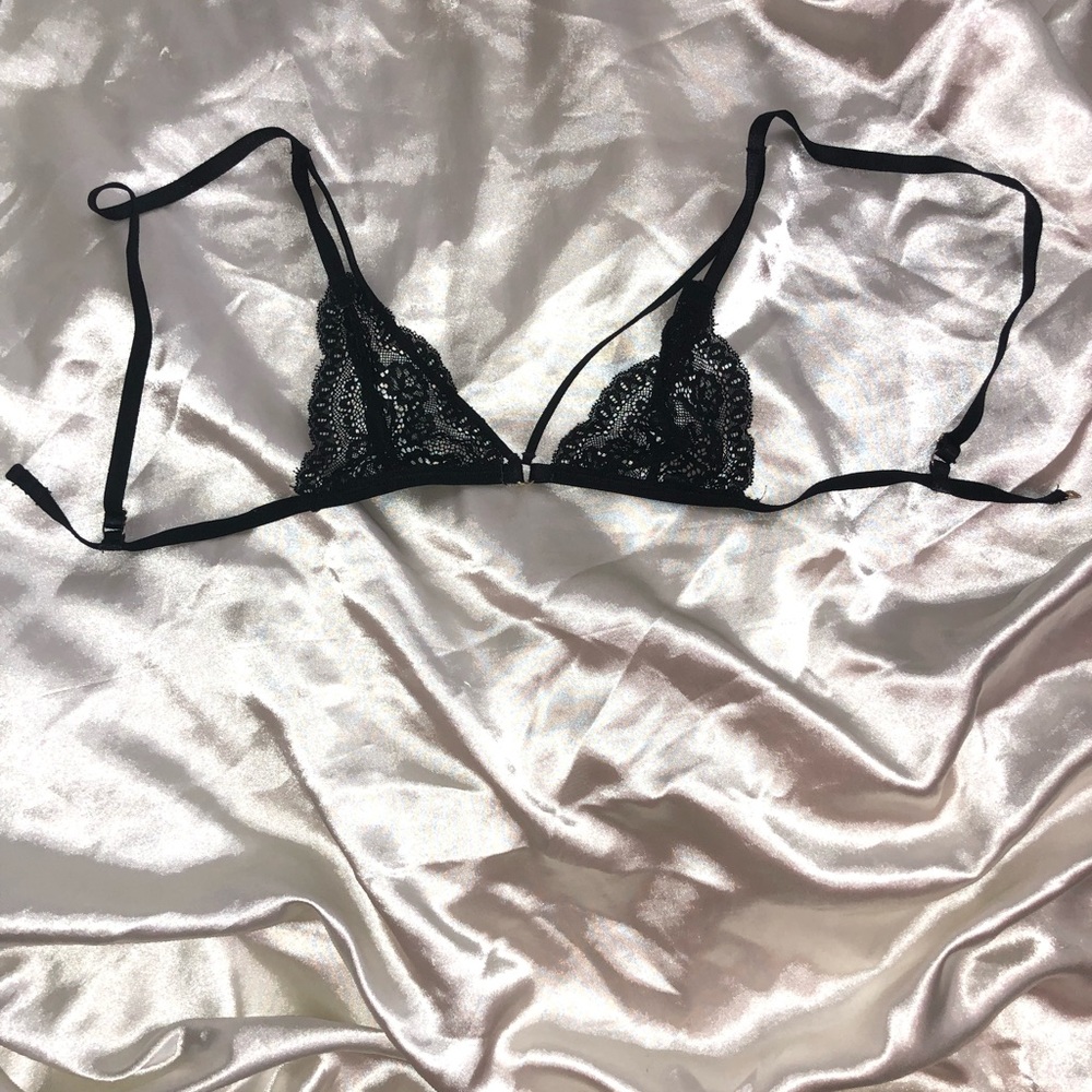 Black lace bralette